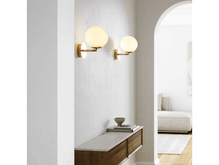 Shapes Wandleuchte Brass - DFTP DFTP by Nordlux - Wohnzimmer - Design - Glas - Kugel