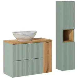 BADMÖBEL 80.4cm Jade 2er-Set Grün