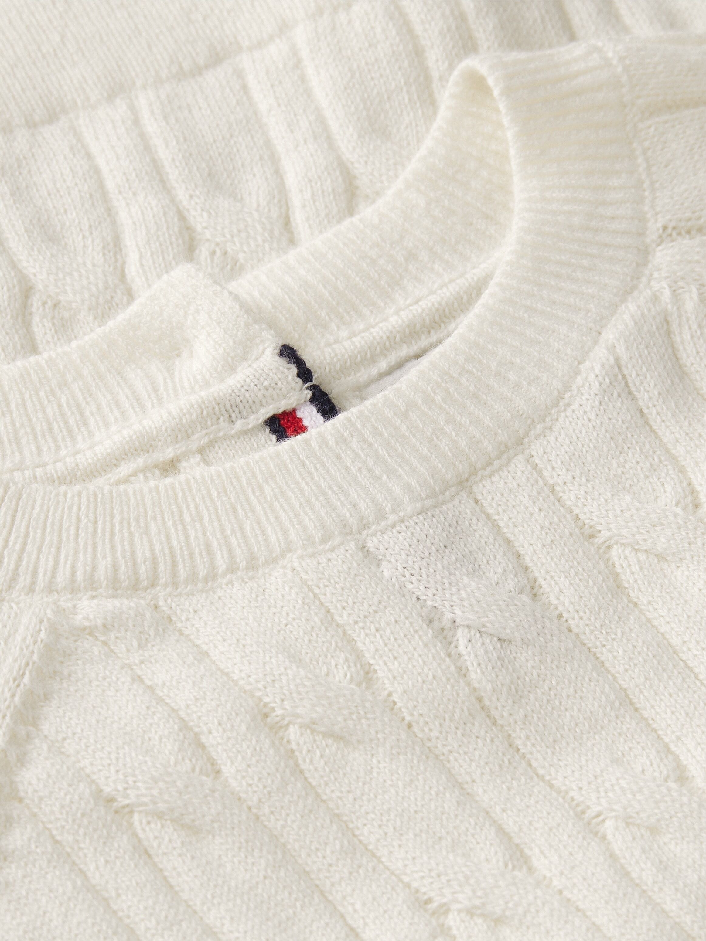 Neugeborenen-Geschenkset TOMMY HILFIGER, Jungen, Gr. 56, weiß (ivory petal), Strick, Obermaterial: 100% Baumwolle, unifarben, KOB Set-Artikel Neugeborenen-Geschenkset, weiche Strickqualität, für Babys