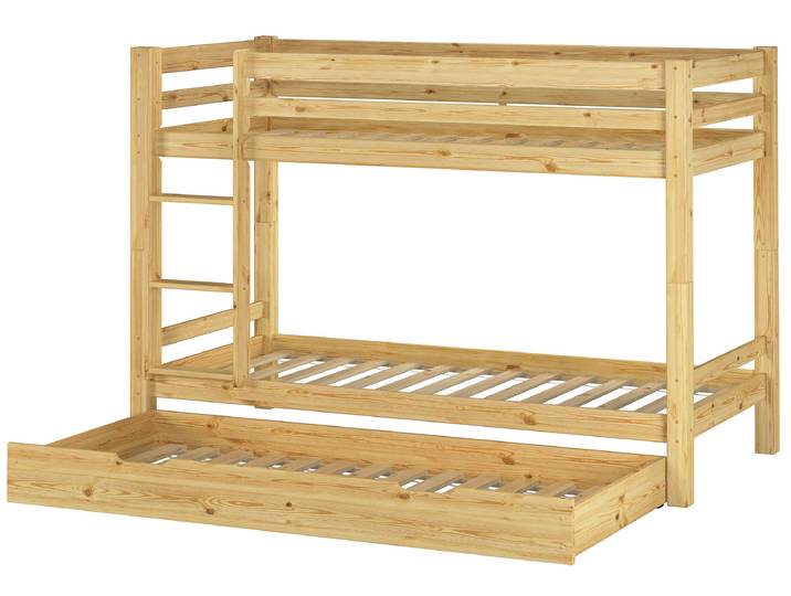 Kinderetagenbett Hochbett 90 x 200 cm Stockbett Kiefer Massiv