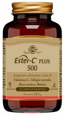 SOLGAR IT. MULTINUTRIENT SpA Solgar - Ester C Plus 500 50 Capsule Vegetali: Vitamina C per il Sistema Immunitario e la Salute Generale