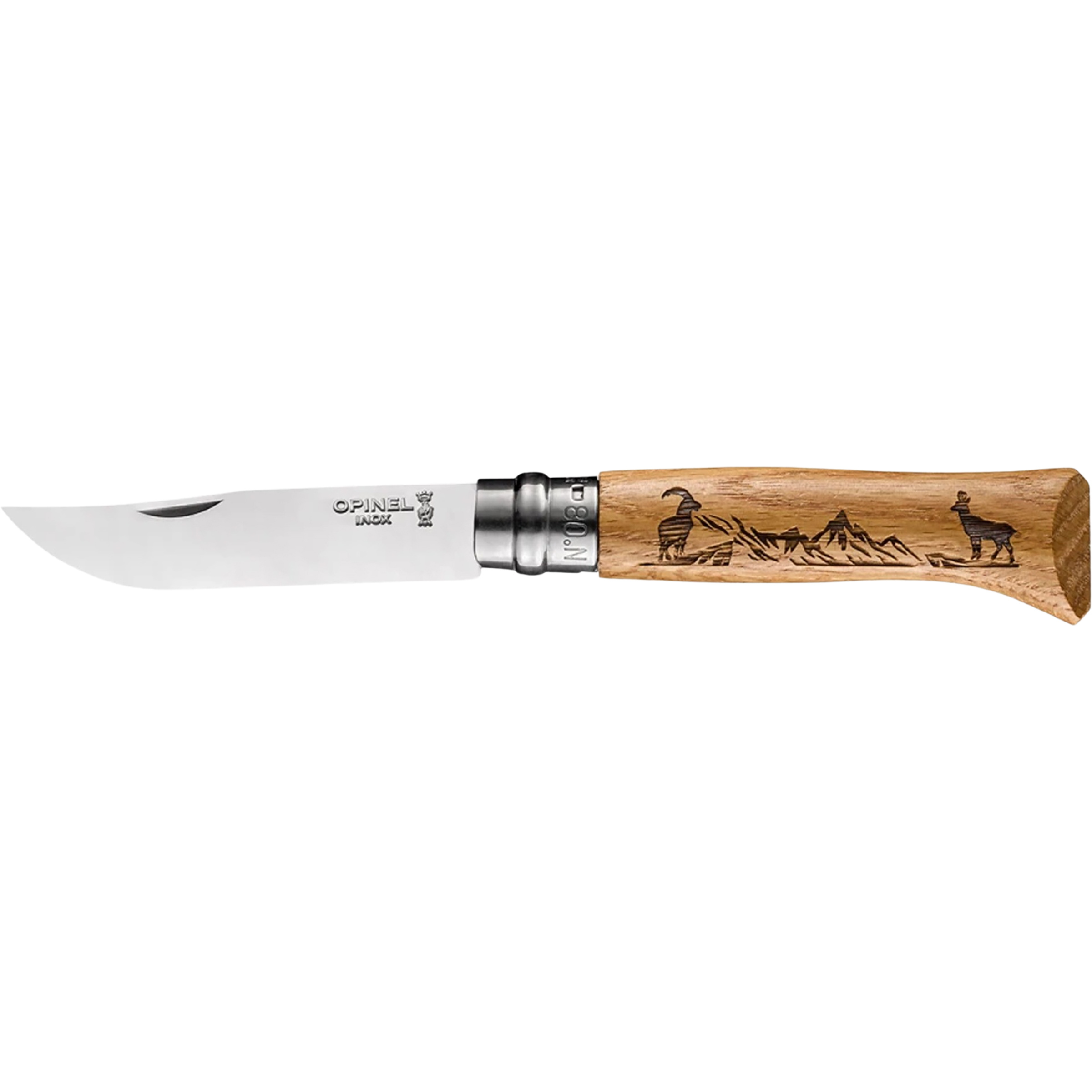 Opinel No 08 Animalia messer Taschenmesser gams Camping