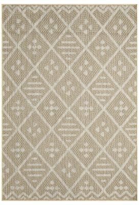 Terra by Obeetee Harvest Diamond Repeat Beige Rug