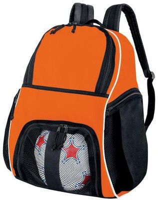 HighFive 327850 Player Backpack in Orange/Black/White   Denier Polyester
