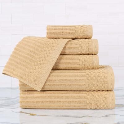 Superior Soho Ribbed Cotton 6-Piece Assorted Towel Set