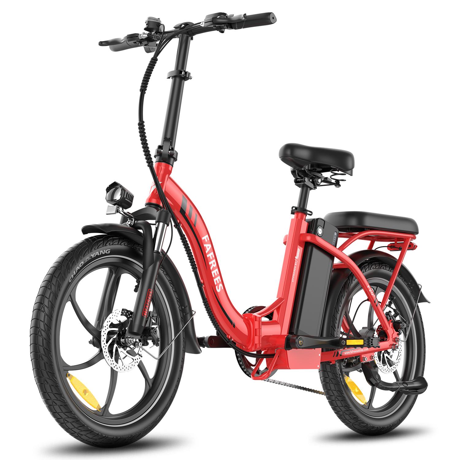 F20+ Klapp-E-Bike für den Stadtverkehr, 25 km/h, 36 V, 250 W, 45 N.m, bis 140 kg, rot
