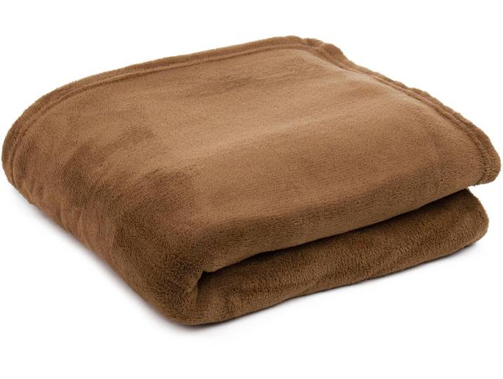 Plaid GÖZZE Color , grau (taupe), B:150cm L:200cm, Polyester, Wohndecken, Plaid, in schlichten Unifarben, Kuscheldecke