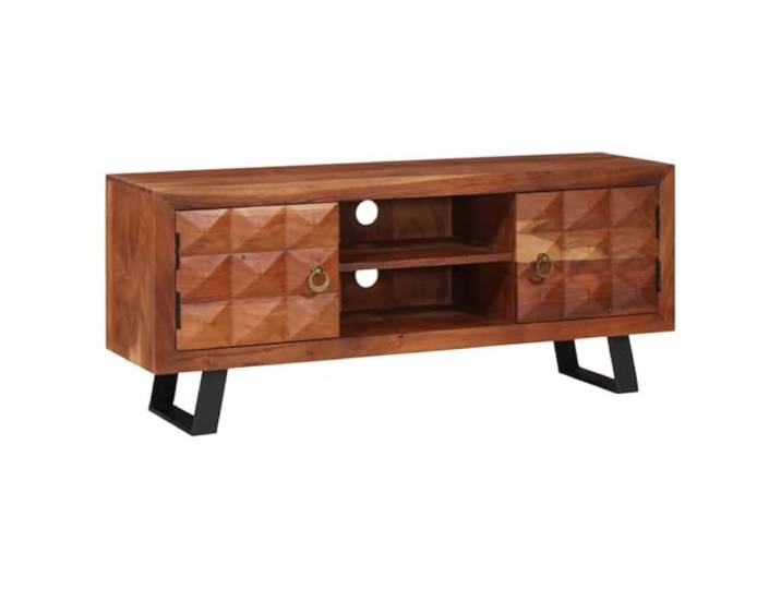 Heofavd TV-Schrank 112x30x48 cm Massivholz Akazie Lowboard Honigbraun