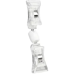 10 Sign-Clip mit kleiner Klammer, Höhe ca. 90 mm, transparent, PS