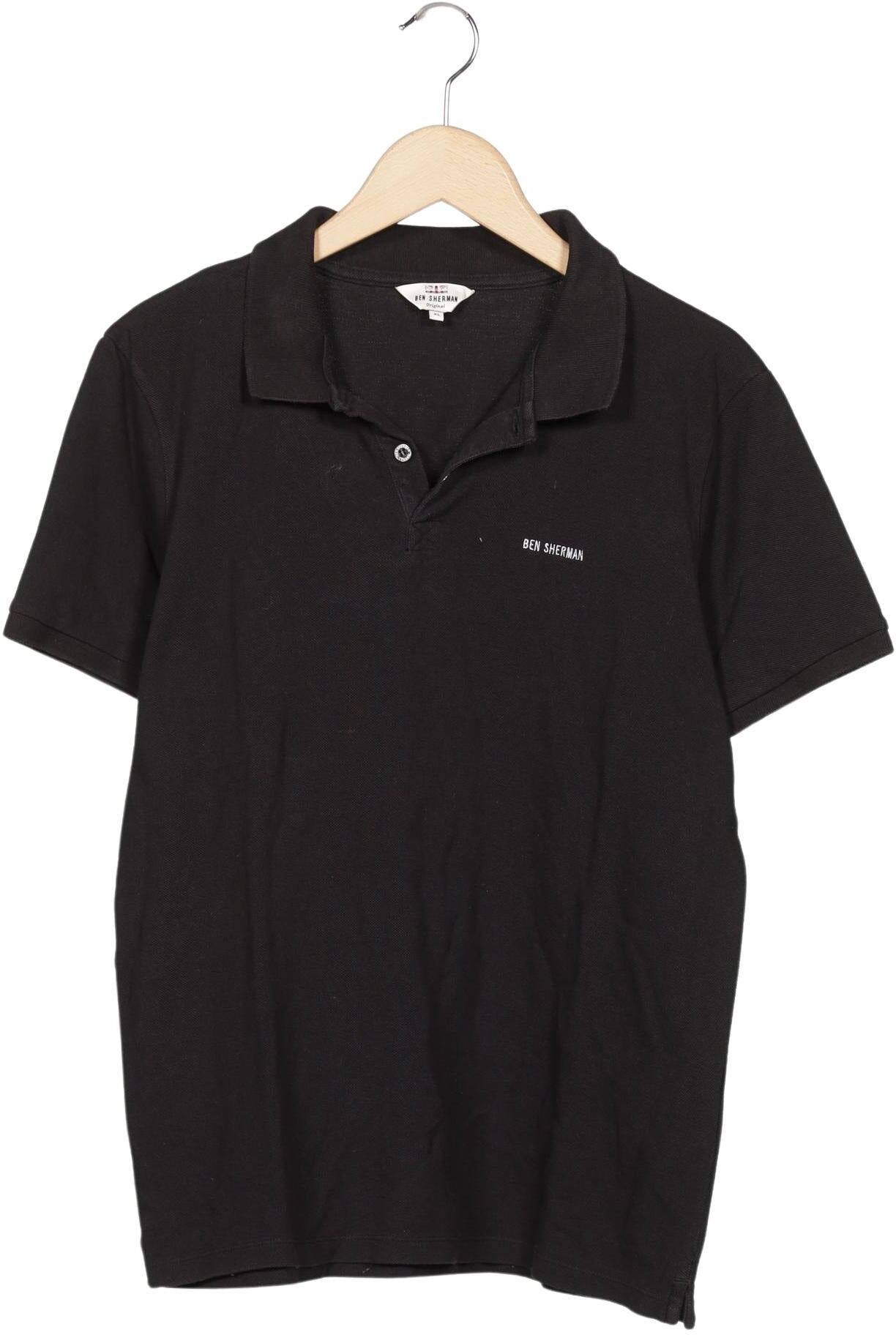 Ben Sherman Herren Poloshirt, Schwarz, Gr. XL, Baumwolle - Second Hand
