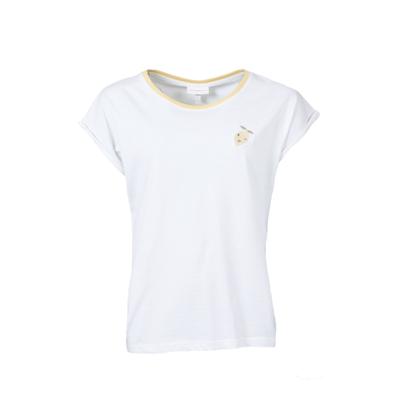T-Shirt KLEINIGKEIT "Kleinigkeit Tutti Frutti Shirt", Damen, Gr. L, weiß (sunshine gelb), 100% Baumwolle, bedruckt, normal, Rundhals, Shirts T-Shirt