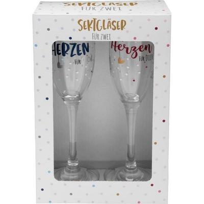 Secco Glas Set 'Von Herzen für Dich'