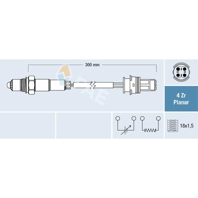 FAE Lambdasonde 77252 für Mercedes STANDARD AUTOMOBILE SMART DODGE