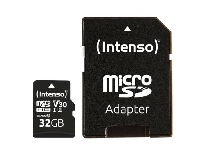 Intenso Professional MicroSDHC Memory Card, Class 10 UHS-I, 32 GB, blue