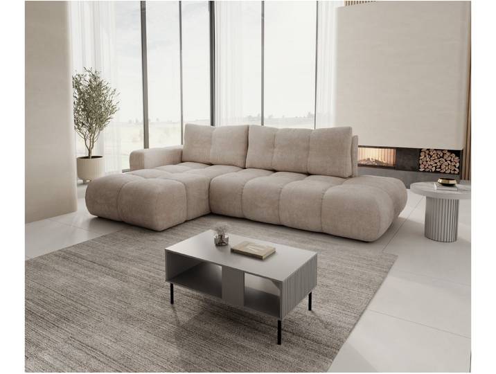 yourhouse24 Ecksofa SOHO, mit Schlaffunktion & Bettkasten, weicher Chenille-Stoff