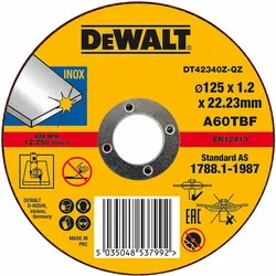 DEWALT High Performance Trennscheibe Inox ø 125mm - DT42340Z-QZ