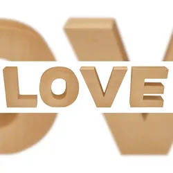Erst-Holz Holzbuchstaben Buche Massivholz LOVE Schrift Dekoration  40.11-002