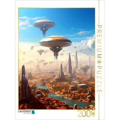 CALVENDO Puzzle Aufbruch - startende fremde Raumschiffe | 2000 Teile Lege-Größe 90x67cm Foto-Puzzle für glückliche Stunden