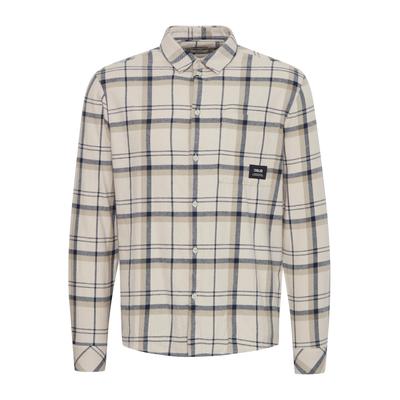Flanellhemd SOLID "Flanellhemd SDBrandt", Herren, Gr. XXL, N-Gr, beige (oatmeal), Obermaterial: 100% Baumwolle CO., Hemden