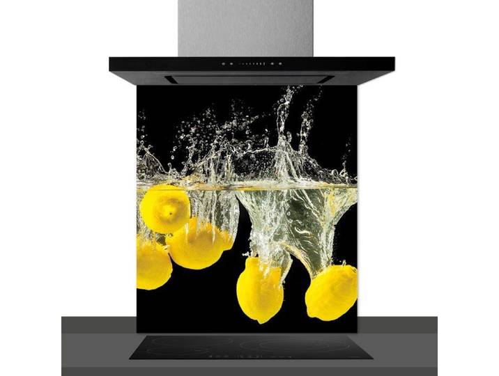 Fond de hotte décorative sicile juice jaune 60x70
