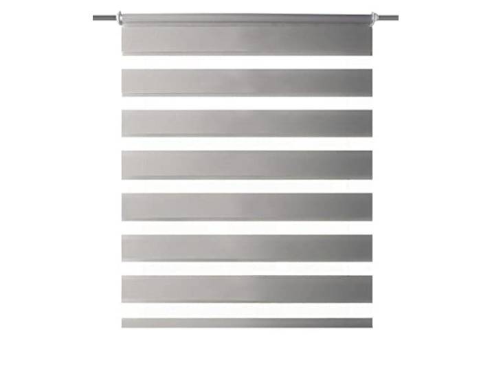 Home fashion 067400-0203 grau 150 cm x 70 cm Kettenzugrollo Zebra, Stoff, grau, 150 x 70 cm