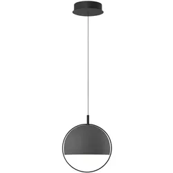 Hell LED-Pendelleuchte Hoop Alu, Eisen, Stahl & Metall Schwarz
