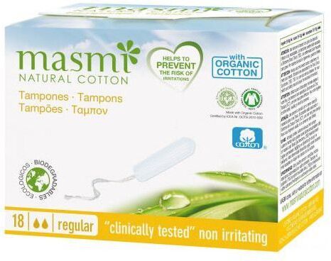 Masmi Organic Cotton Tampons with Applicator 18 pcs 18