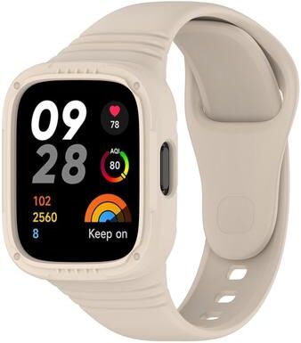 Everyday Crate For Xiaomi Redmi Watch 3 Silicone Watch Strap Adjustable Replacement Watch Band ivory