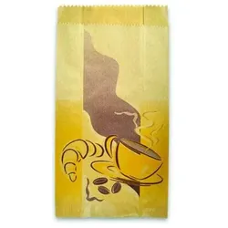 CROKUS Weiße Kraft-Croissant-Tüten 30 g "Bon Appétit" - 103 / 14 + 5 x 21 cm (1000 Stück)