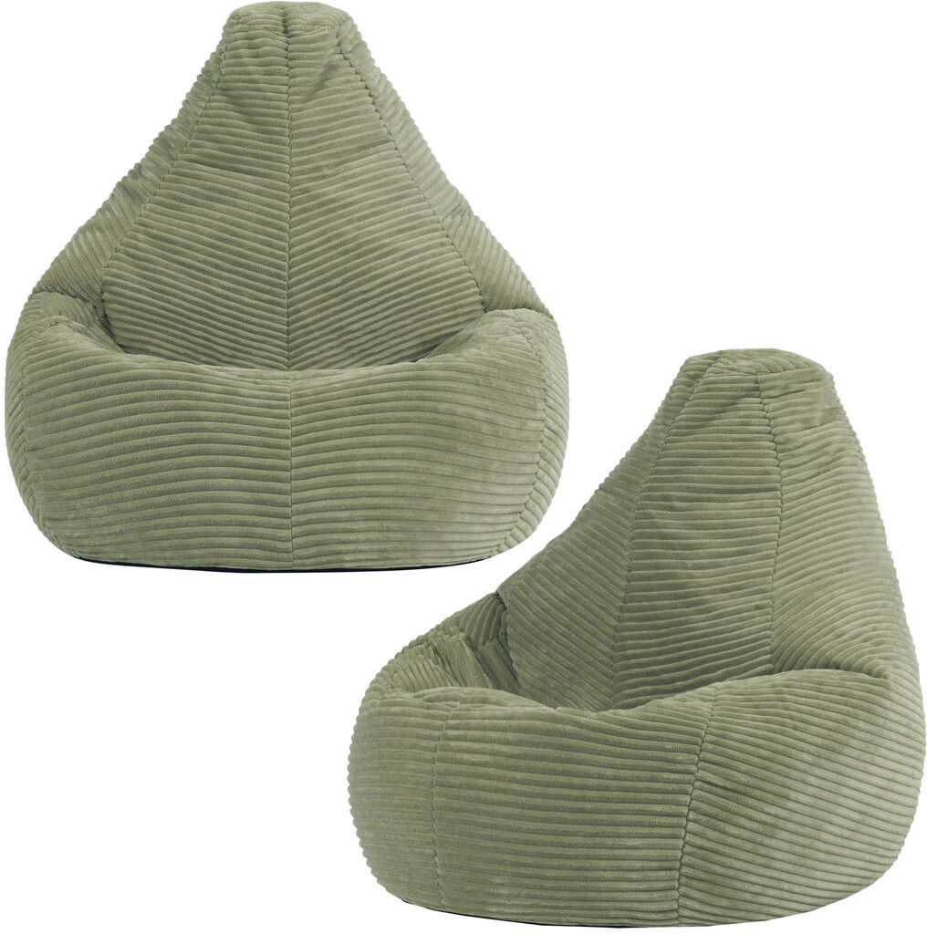 icon Dalton Kids Beanbag Corduroy Sage Green Set of 2 Sage Green Small