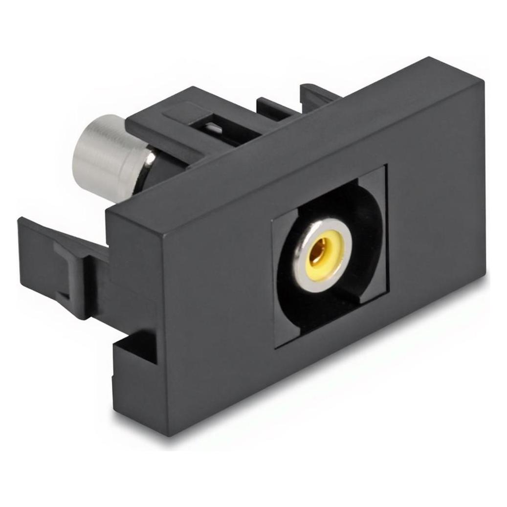 Delock Easy 45 Modul Cinch Buchse zu Cinch Buchse gelb schwarz (90957)