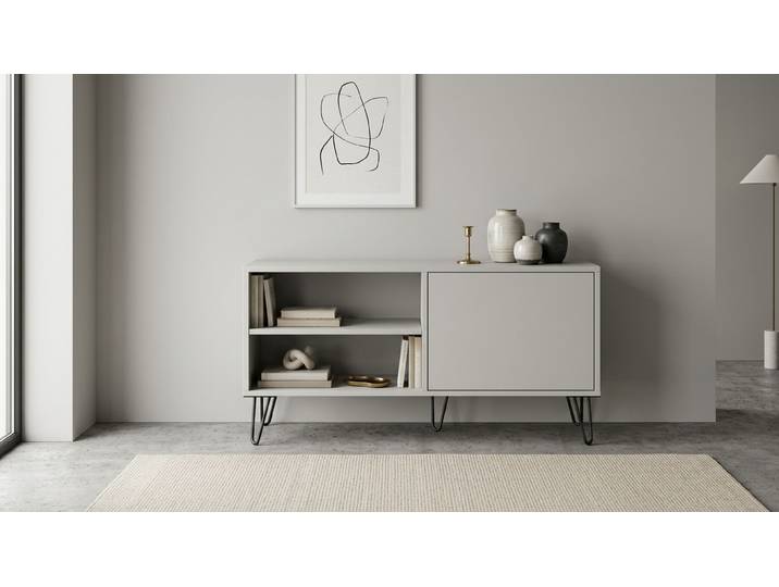 25 cm tiefe Kommode - grau - nach Maß Premium Dekore Weiß­grau