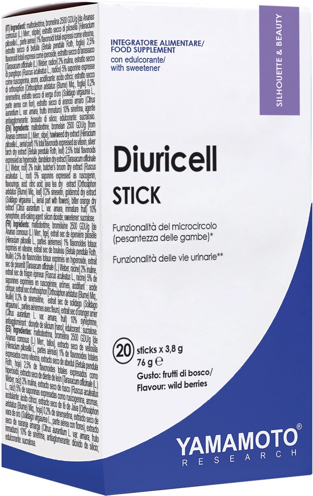 YAMAMOTO RESEARCH Diuricell Stick 20 Stick Da 4 Grammi 