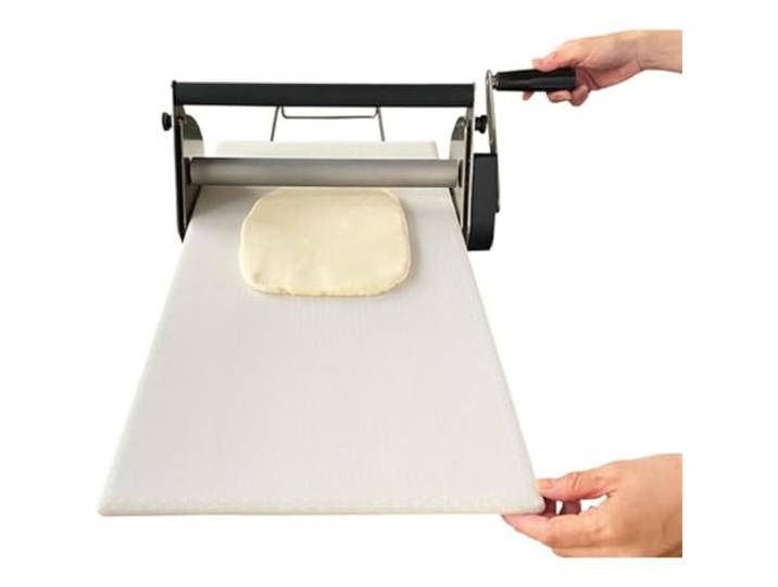 Manuelle Faltbare Teigausrollmaschine Für Bäckerei,Pizza,Croissants,Teigrolle Aus Edelstahl Mit Einstellbarer Dicke Von 0,5–17,5 mm/0,5–27 mm, Für Gewerblichen/Privaten Gebrauch,RS101