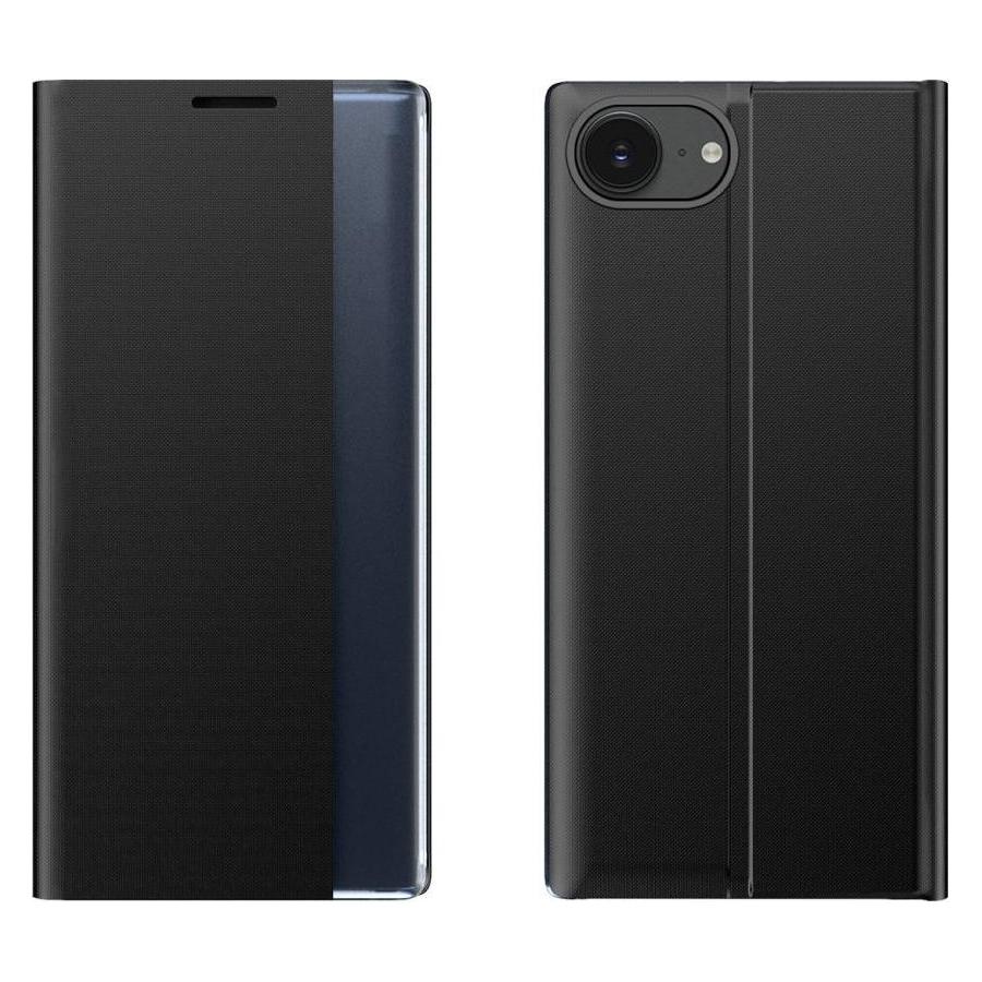 Hurtel Back panel cover New Sleep Case iPhone 16e Flip Cover with Stand - Black (Apple iPhone 16e, Apple iPhone 17e) (NEW SLEEP CASE IPHONE SE 2025 BLACK)