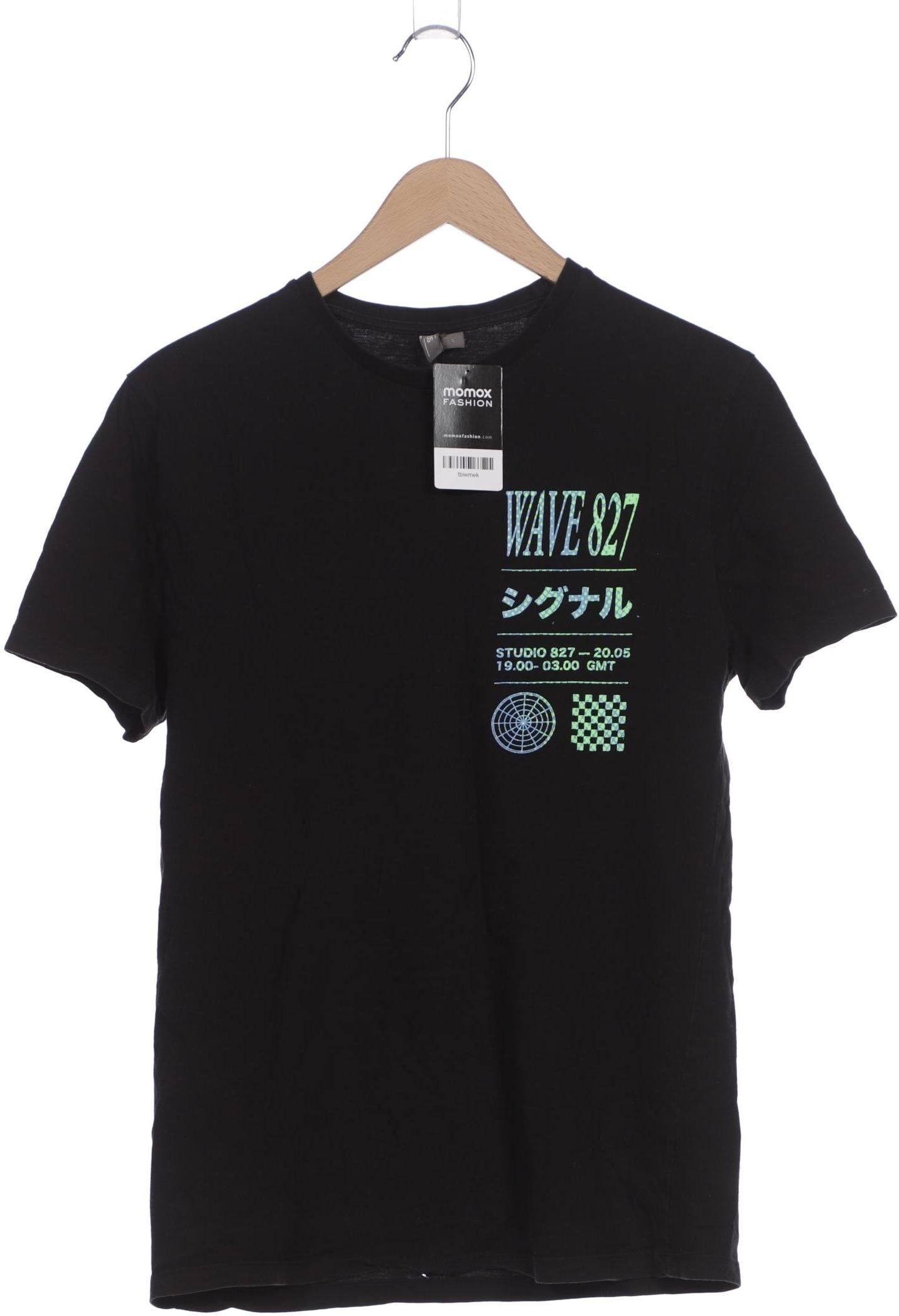asos Herren T-Shirt, Schwarz, Gr. S, Baumwolle - Second Hand
