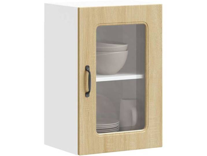 Tomostar Meuble Haut de Cuisine Kalmar Armoire Murale Murale en Verre Chêne Sonoma 40 x 31 x 60 cm