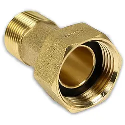 Wasserzählerverschraubung mit Flachdichtung, alle Größen (Ausführung: 1'' Überwurf - 3/4''AG)