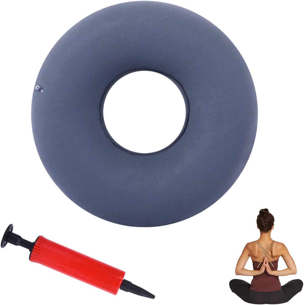 Comfortabel zitkussen voor stuitbeenhulp met pomp voor drukverlichting voor volwassenen