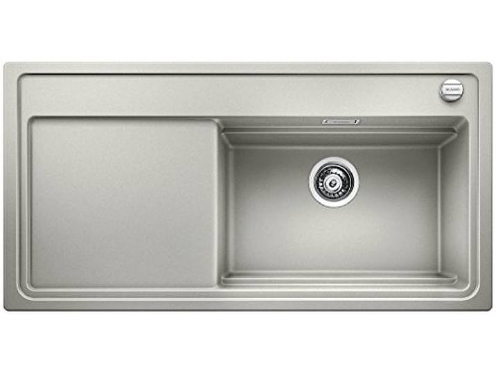 BLANCO ZENAR XL 6 S DampfgarPlus, Küchenspüle, Granitspüle aus Silgranit 521221, 1 Stück, Granitspüle aus Silgranit PuraDur inklusiv Holzschneidbrett, perlgrau