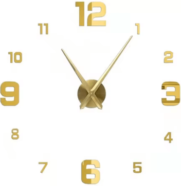 Inspire Picks Modern 3D DIY Wall Clock Large Acrylic Mirror Sticker Quartz Decors 063g