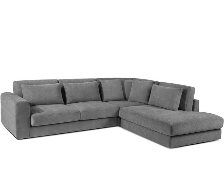 KONSIMO® Ecksofa VERUS edle Verarbeitung und Komfort, luxuriös, Premiumqualität aus EU, Maße: 297x84x116/248 cm, Kissen regulieren die Tiefe und stützen die Lendenwirbelsäule, Traditionelles Design und Komfort, handgefertigt, Gewebe-Stoff