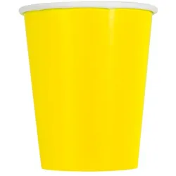 8 Becher neon gelb