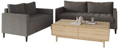 Craft Porch CraftPorch Contemporary Linen Upholstered 2-Piece Living Room Set