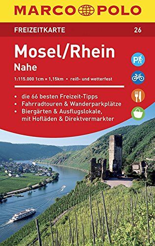Marco Polo FZK26 Mosel, Rhein: Toeristische kaart 1:115 000 - Preis vom 02.10.2026 23:42:20 h