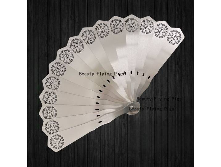 Ventilateur pliant Tai Chi en acier inoxydable, ventilateur Kung Fu, ventilateur d'auto-défense de Style ancien, accessoires de Performance, Style chinois 1 pièce