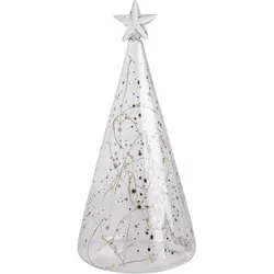 Räder, Weihnachtsbeleuchtung, LED-Weihnachtsbaumsterne aus Glas, silber