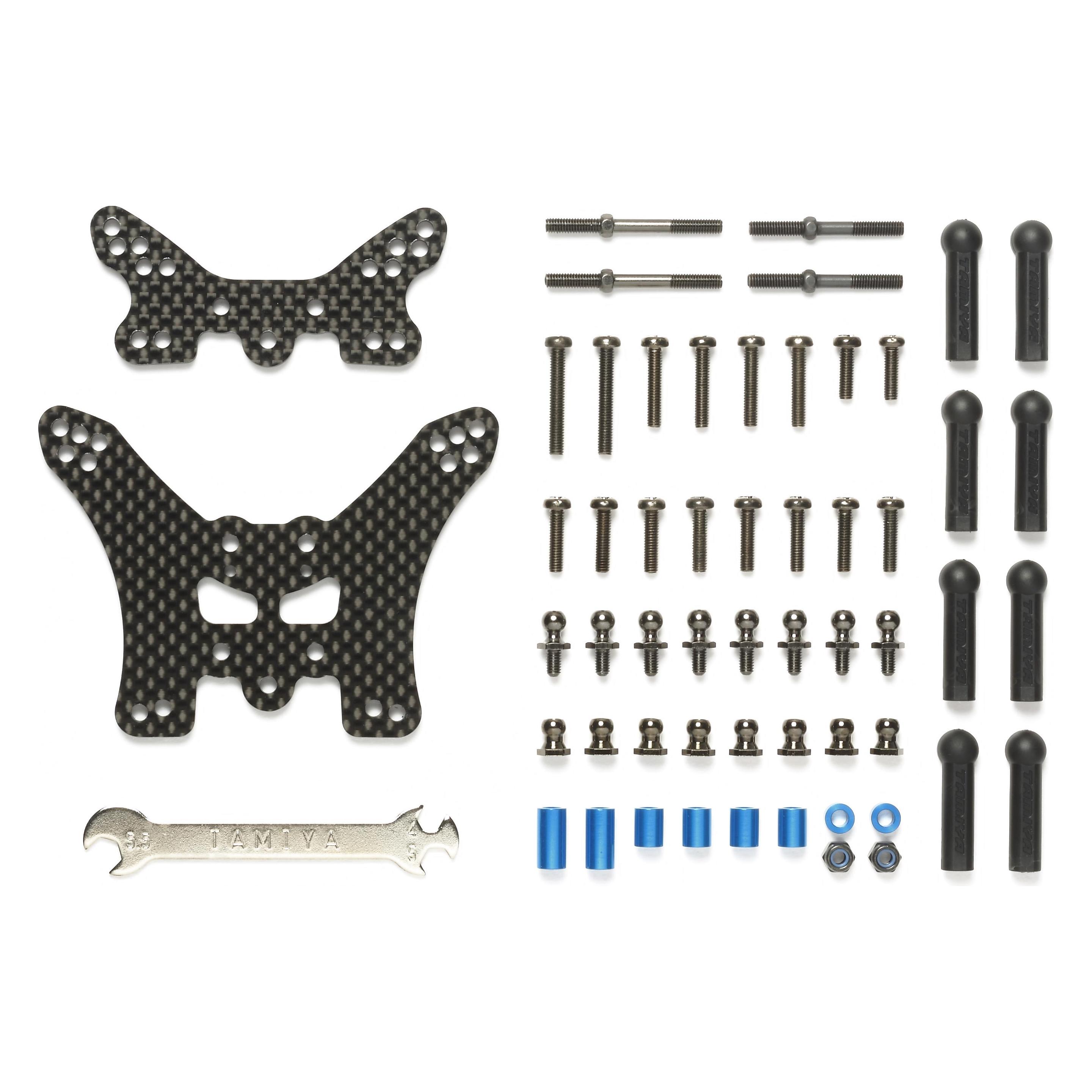 Tamiya TT-02B Carbon Dämpferbrücken-Set V/H (300054754)