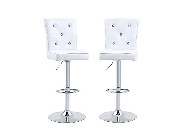 gopop Barhocker 2er-Set aus PU mit Retro-Krokodilleder-Optik,höhenverstellbar (2 St)