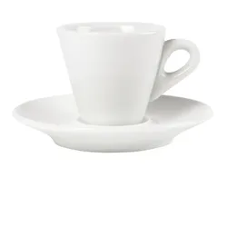 Gastronoble Olympia Whiteware Espressotassen + Untertassen - 6cl - 12 Sets